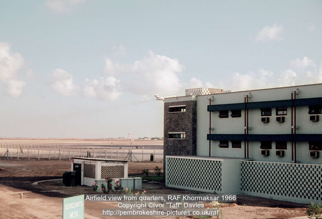 Airfield view from quarters, RAF Khormaksar 1966