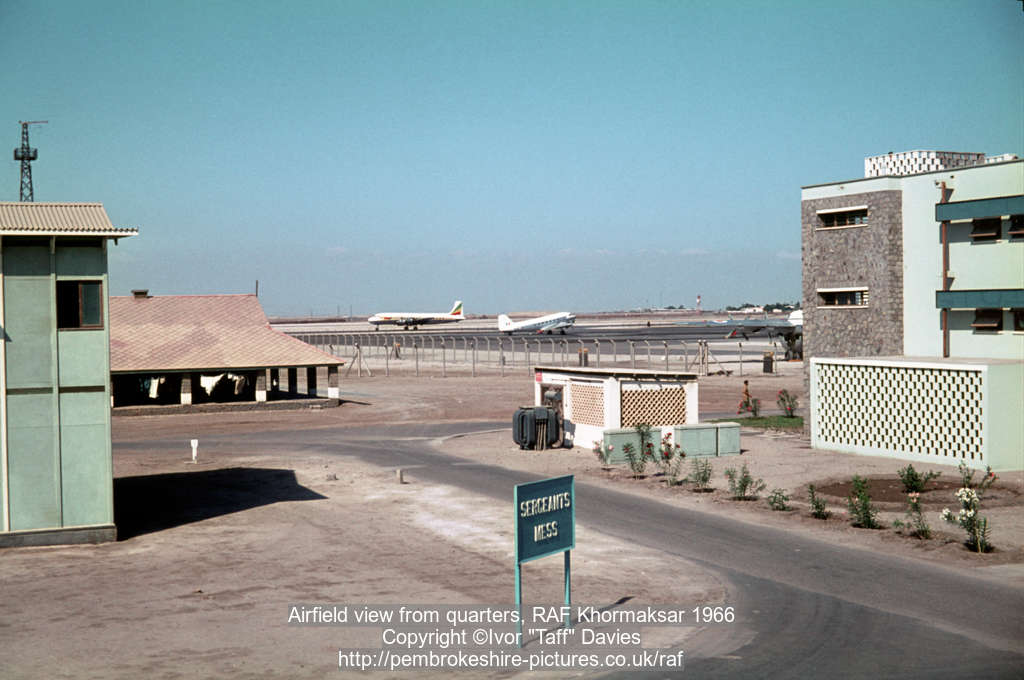 Airfield view from quarters, RAF Khormaksar 1966