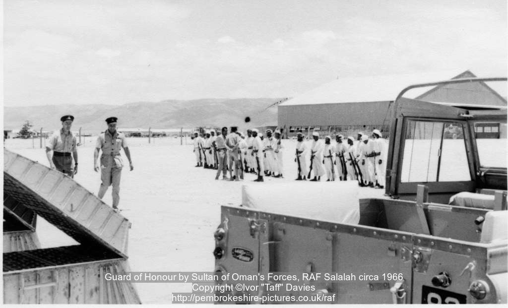 Guard of Honour by Sultan of Oman's Forces, RAF Salalah circa 1966