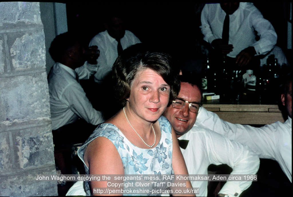 John Waghorn enjoying the  sergeants' mess, RAF Khormaksar, Aden circa 1966