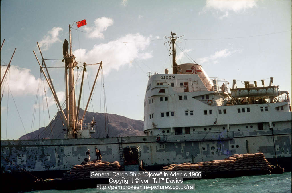 General Cargo Ship "Ojcow" in Aden c.1966