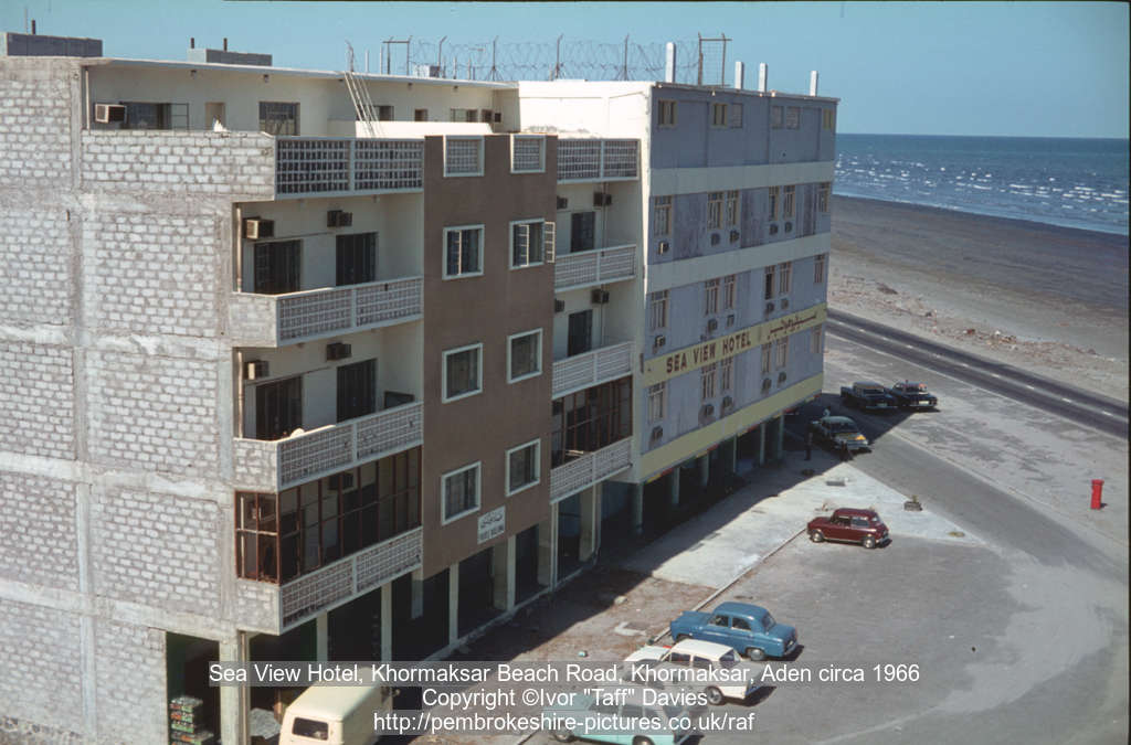 Sea View Hotel, Khormaksar Beach Road, Khormaksar, Aden circa 1966