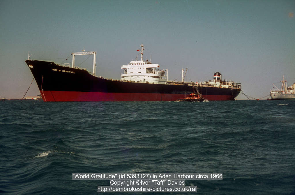"World Gratitude" (id 5393127) in Aden Harbour circa 1966