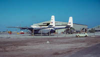 Armstrong-Whitworth Argosy 660 of 105 squadron, MRTW (Medium Range Transport Wing) at RAF Khormaksar c.1966. Originally built in 1961 the cockpit of XN819 was removed in 1972 to be used for training and is now at Newark Air Museum.