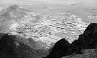 RAF Khormaksar, Slave Island, Maala, Dhow Harbour from Jebel Shamsan.