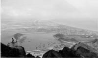 RAF Khormaksar, Slave Island, Maala, Dhow Harbour from Jebel Shamsan, Aden in the 1960s.