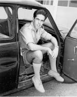 Ivor's second hand Morris Oxford (reg. ADN 1000). Black and white print from Aden whilst based at RAF Khormaksar