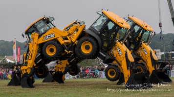 JCB Dancing Diggers at CarFest 2013