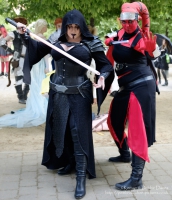Little Miss Metamorph as Darth Vanitas and D2SCosplay as Darth Ri'tarah at Lond...