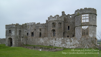 Carew Castle East Wall and gatehouse