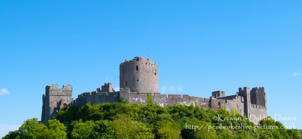 Pembroke Castle, Pembrokeshire. Built 1189-1219. Birthplace of Henry Tudor.