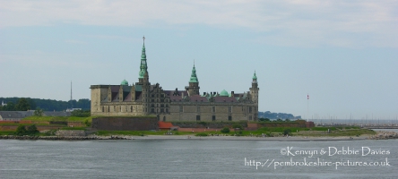 Kronborg Castle in Helsingor, Denmark was built from 1574-1585 and is the castle on which 