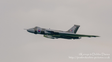 The Spirit Of Great Britain is the only airworthy example of the 134 Avro Vulcan V bombers that were operated by the Royal Air Force from 1953 until 1984. Vulcan XH558 served with the RAF between 1960 and 1985 in the bomber, maritime reconnaissance and air-to-air refuelling roles. The RAF operated XH558 as a display aircraft from 1986 until 1992, when budget cuts forced its retirement.<br/><br/>It is presently operated by the Vulcan to the Sky Trust as a display aircraft, funded entirely by charitable donations and the UK Lottery's Heritage Fund. It is registered with the United Kingdom Civil Aviation Authority as G-VLCN but has an exemption to fly in Royal Air Force markings as XH558.<br/><br/>October 2015 will see the last flight of the Vulcan as it becomes impossible to keep it airworthy.