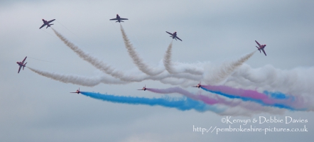 The Red Arrows at RAF Cosford Air Show, 2015